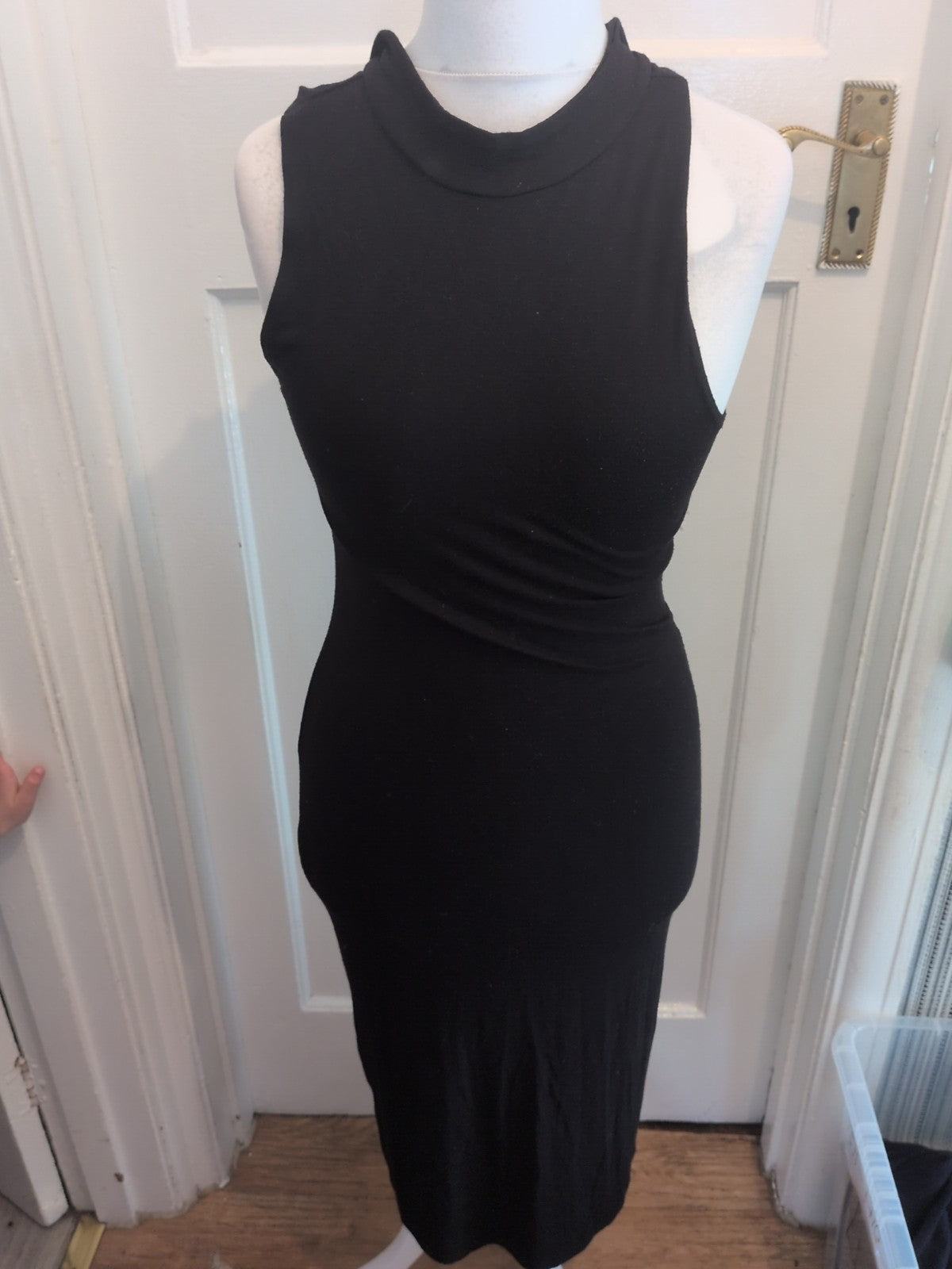 Ladies Primark Size 12 Black Long Length Sleeveless Pencil Dress