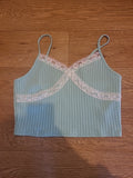 Ladies Crop Top Green, Size Large, Shein