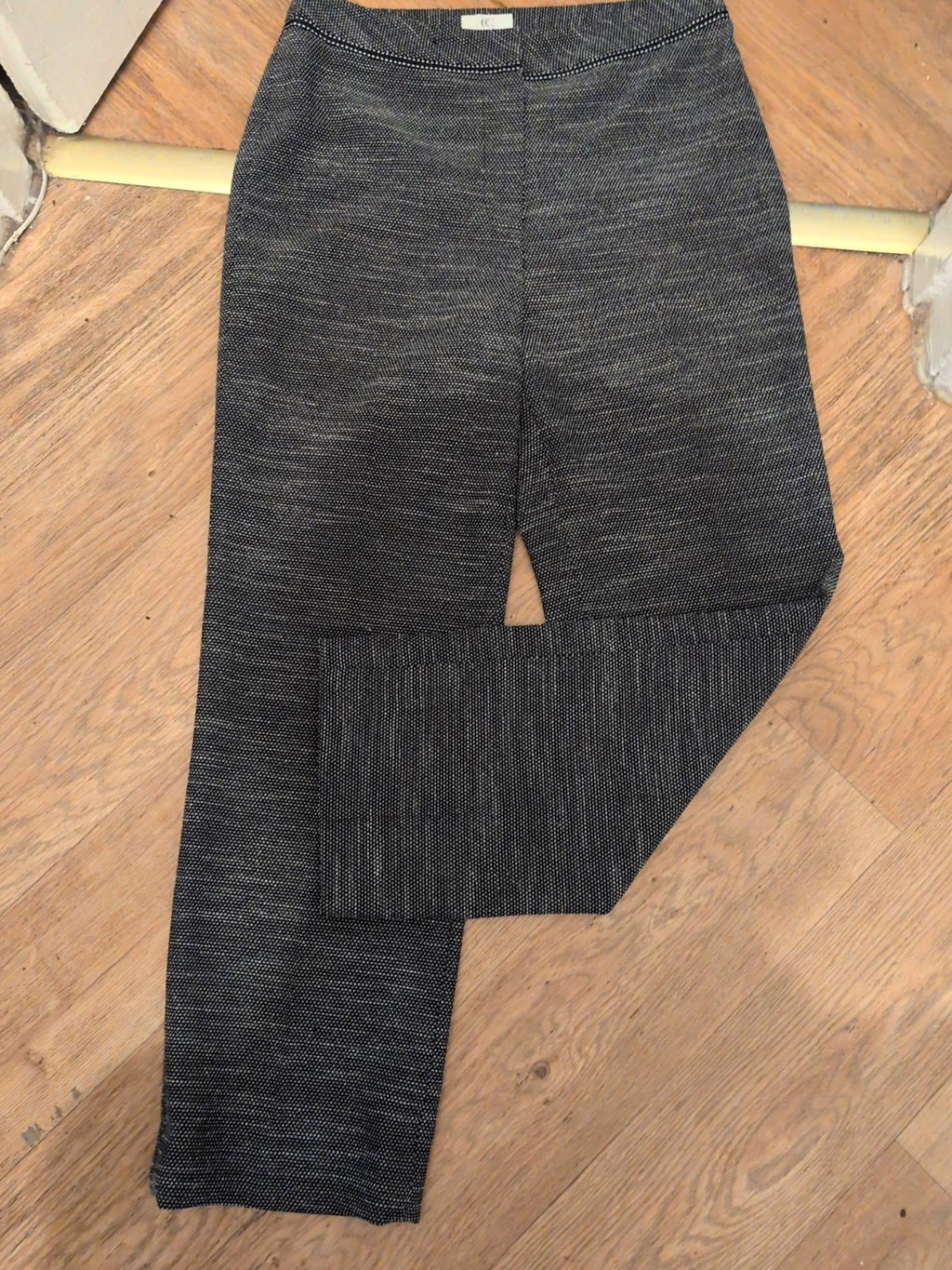 CC 10 Black And White Straight Leg Trousers