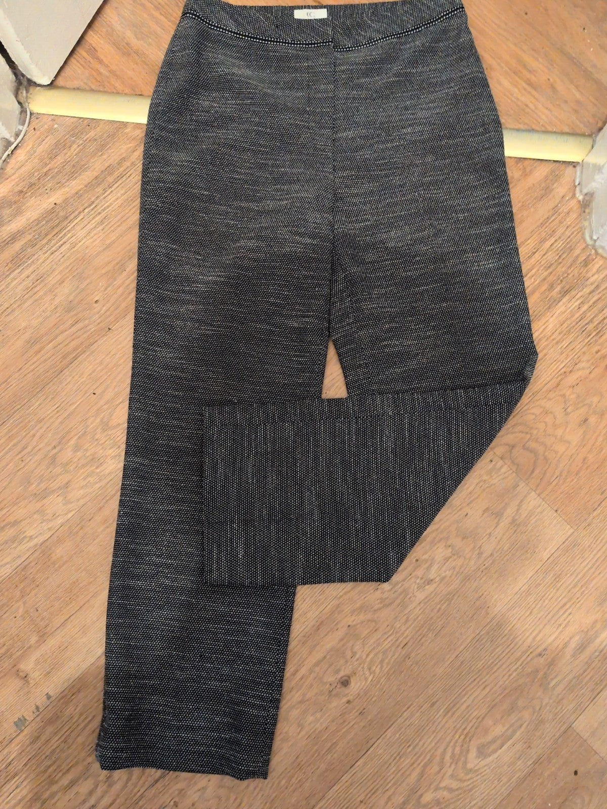 CC 10 Black And White Straight Leg Trousers