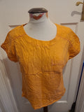 Ladies Marks And Spencer Size 8 Orange Short Sleeved Tshirt