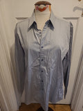 Mens Kenneth Cole Size 16.5 Collar Silver Slim Fit Shirt