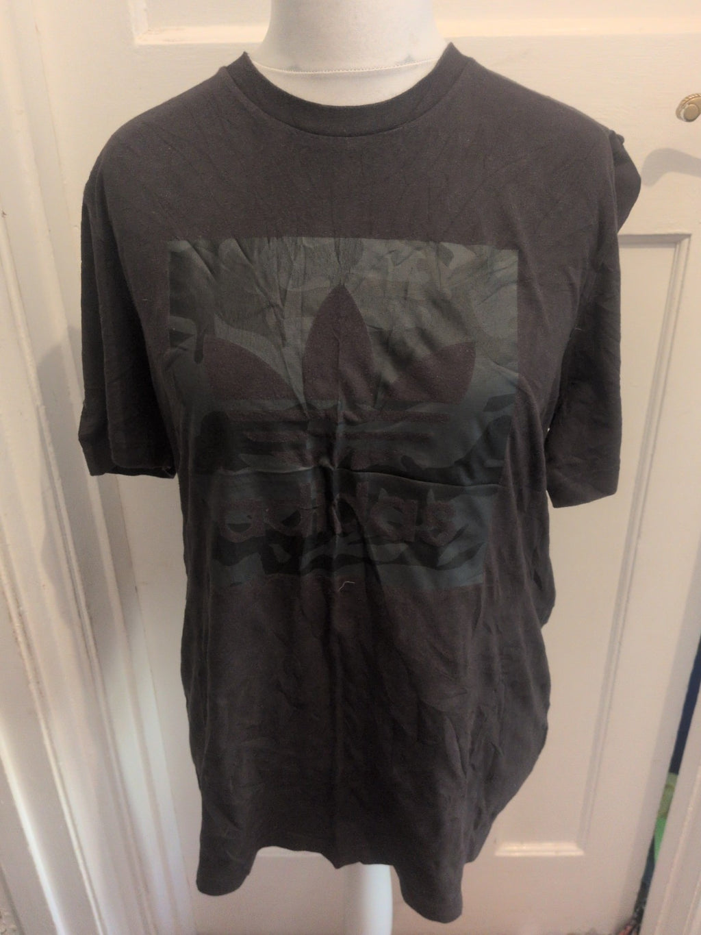 Adidas Large Black Print Short Sleeve T-shirt