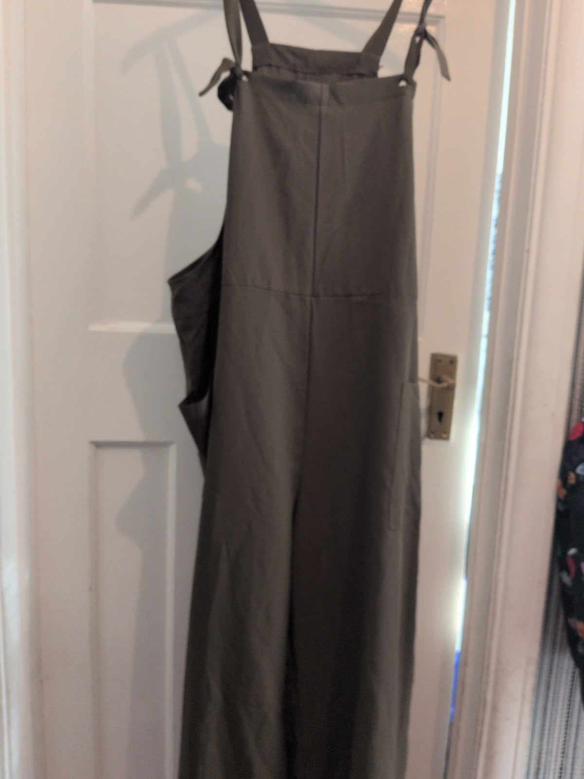 Ladies Size 3XL Dark Green Wide Leg Sleeveless Jumpsuit
