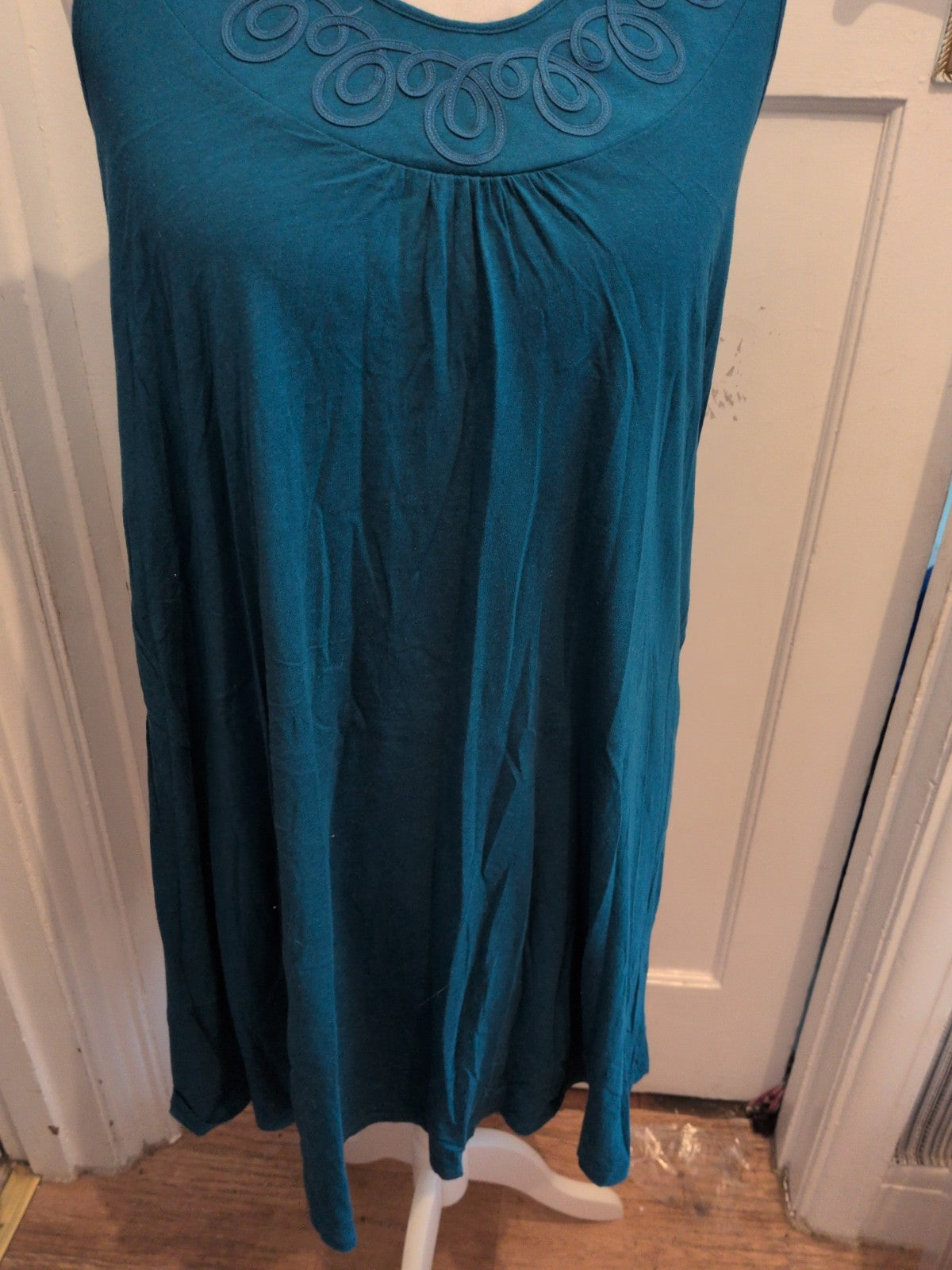 Large Teal Sleeveless Dress