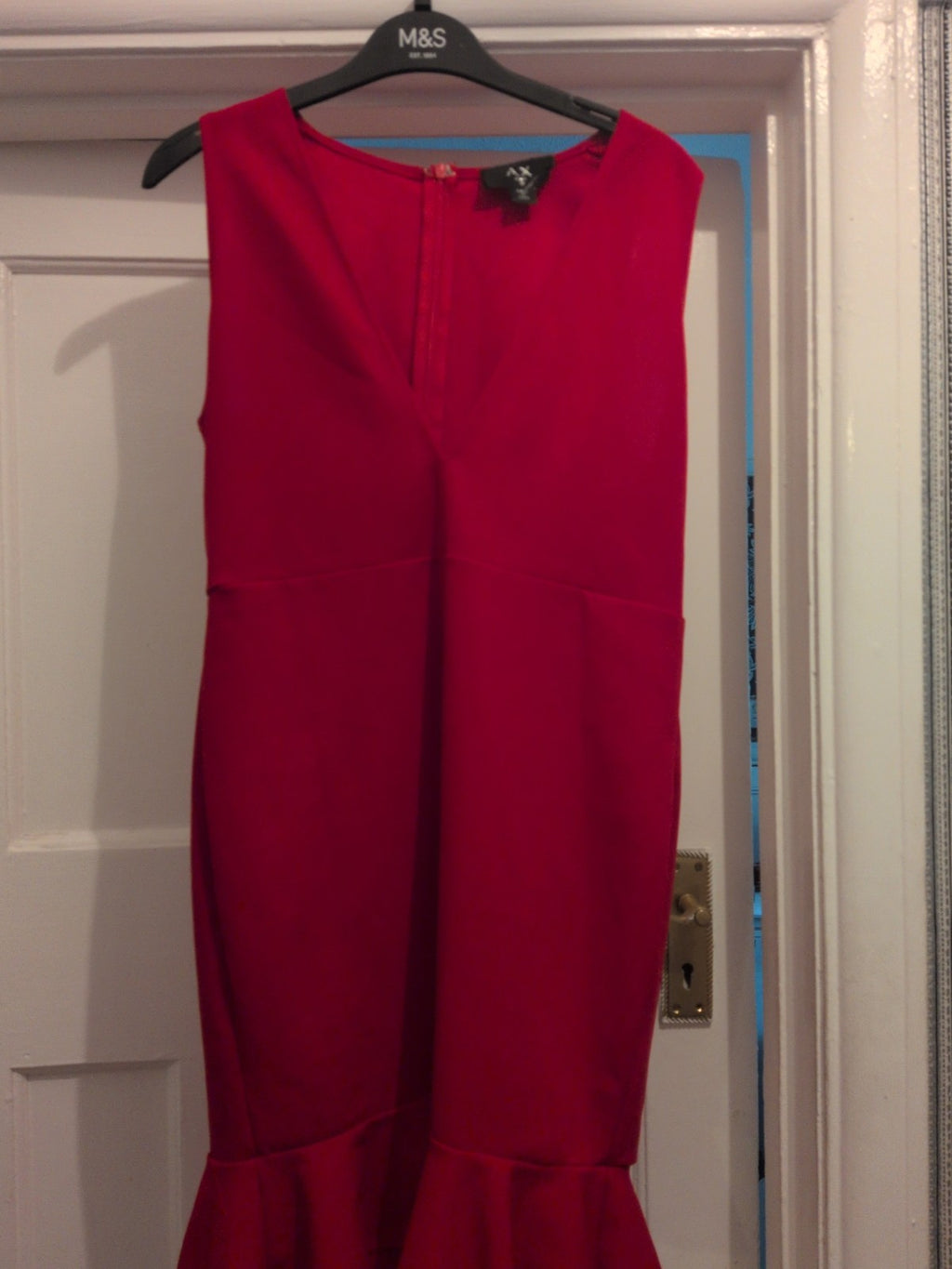 Ax Paris 14 Red V Neck Sleeveless Dress