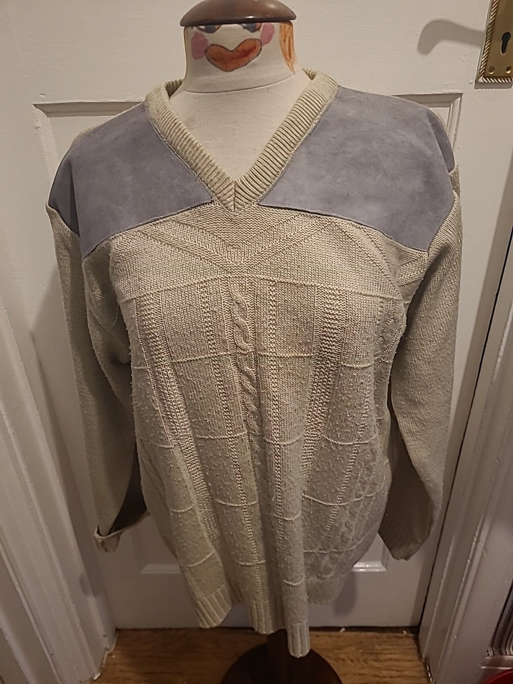 Mens BHS Size Large Natural Colour Jumper Pullover