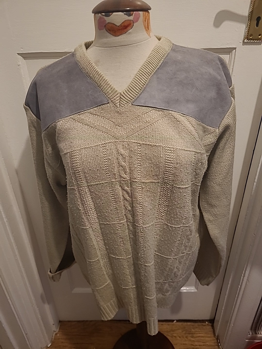 Mens BHS Size Large Natural Colour Jumper Pullover