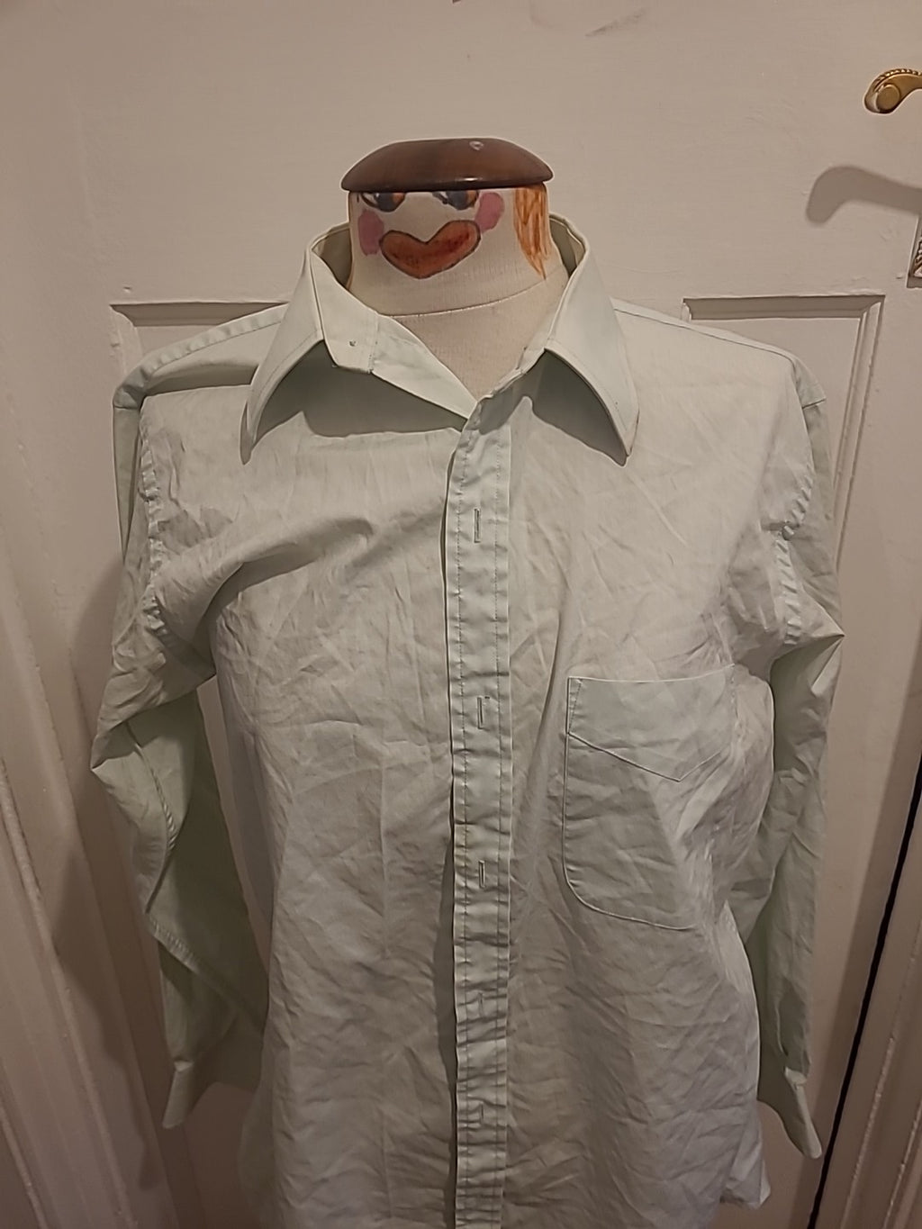 Mens Eddy Taylor Size 15.5 Collar Pale Lime Formal Shirt