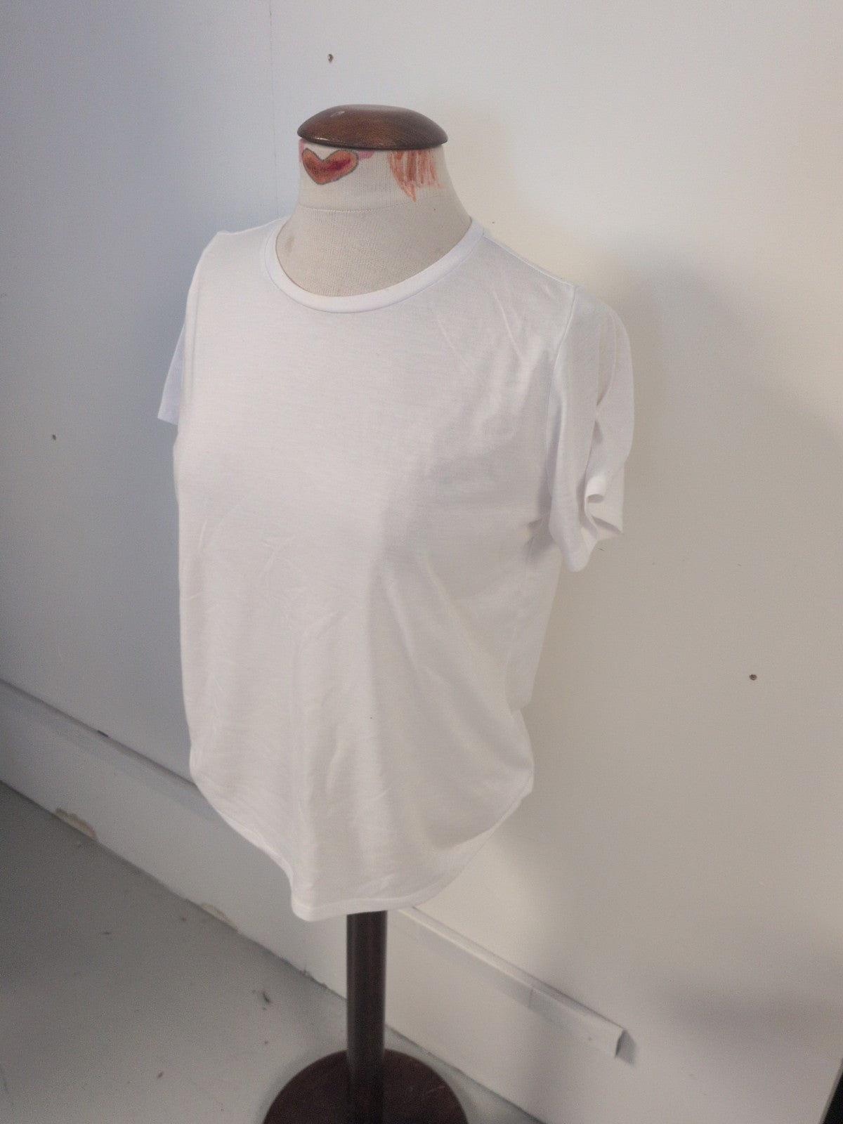 Marks And Spencer  12 Plain White Short Sleeve T-shirt