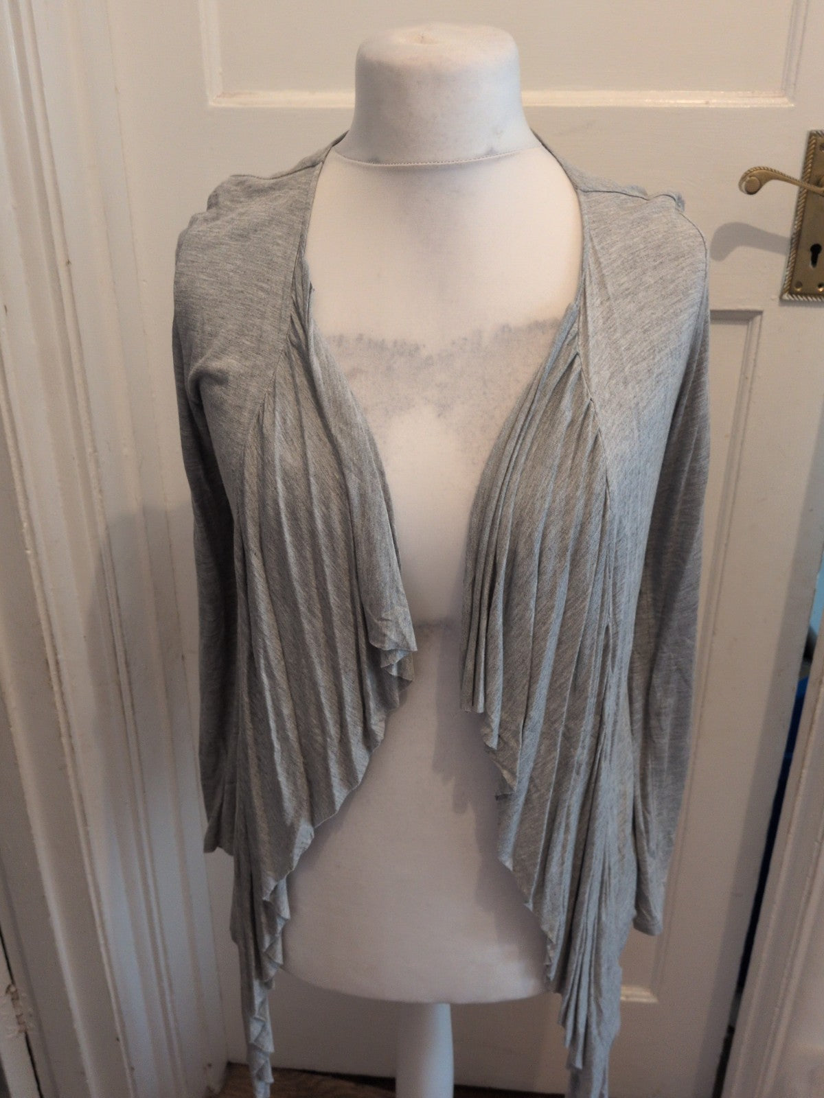 Ladies Primark 8 Grey Lightweight waterfall Cardigan