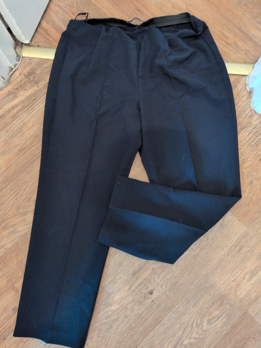 Ladies Bonmarche Size 18 Dark Navy Elasticated Trousers Straight