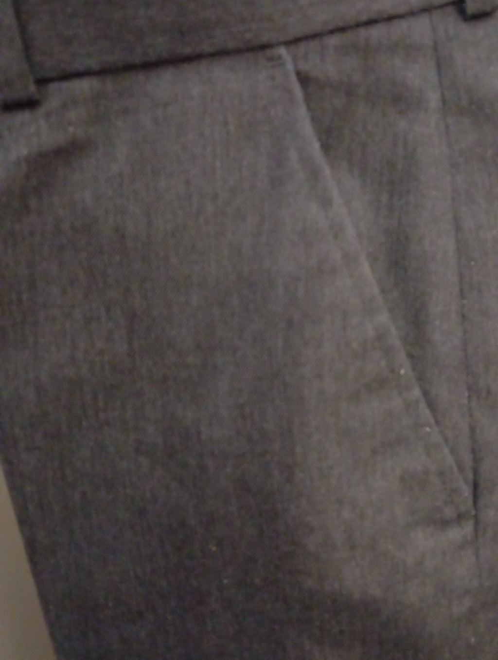 Mens Trousers Size 32 W Short Leg Pinstripe Fine Lines Grey