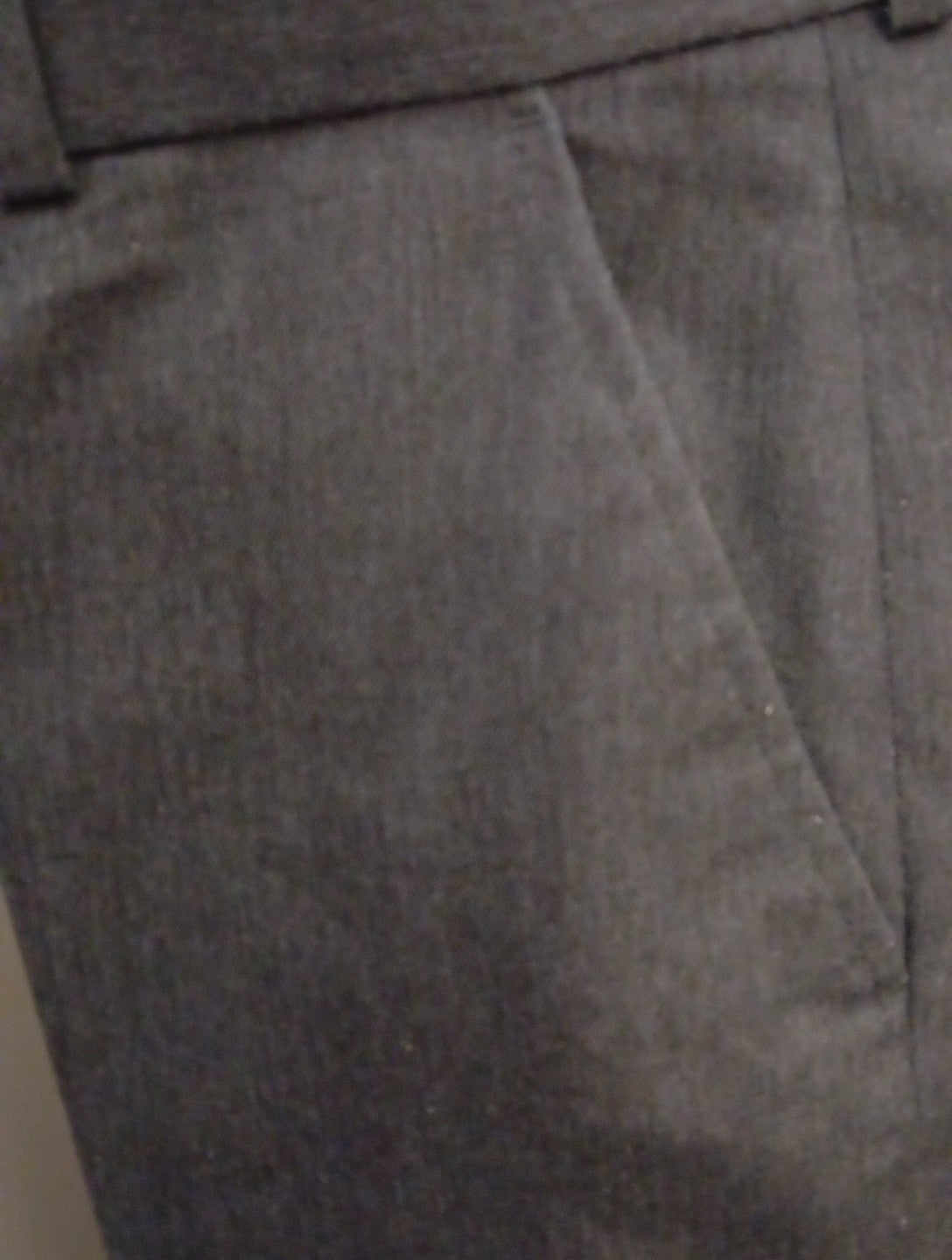 Mens Trousers Size 32 W Short Leg Pinstripe Fine Lines Grey