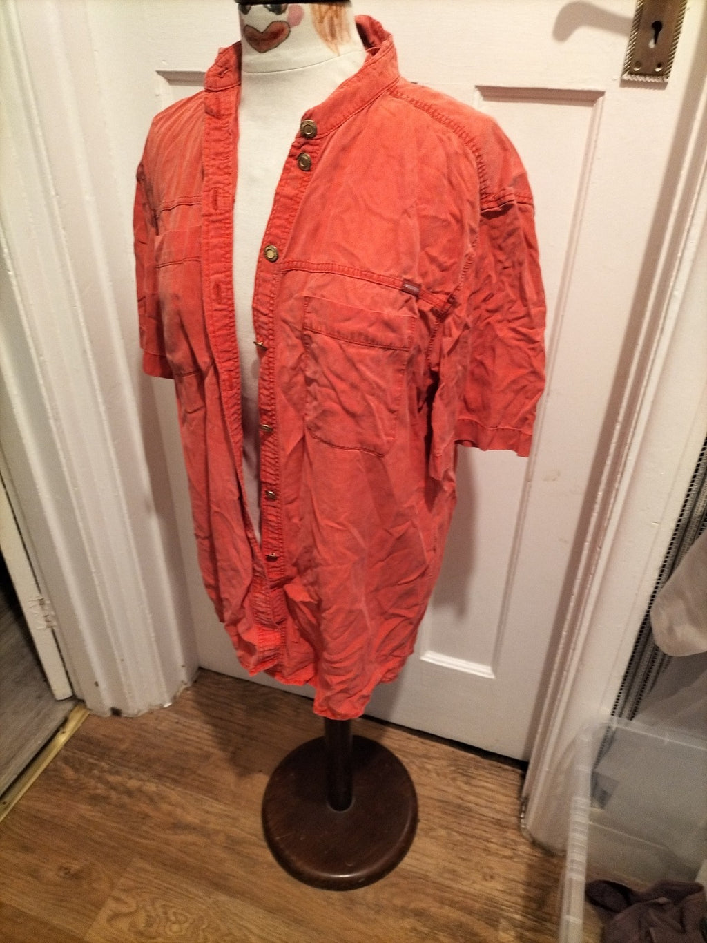 Ladies Betty Barclay Size 12 Peach Buttoned Top