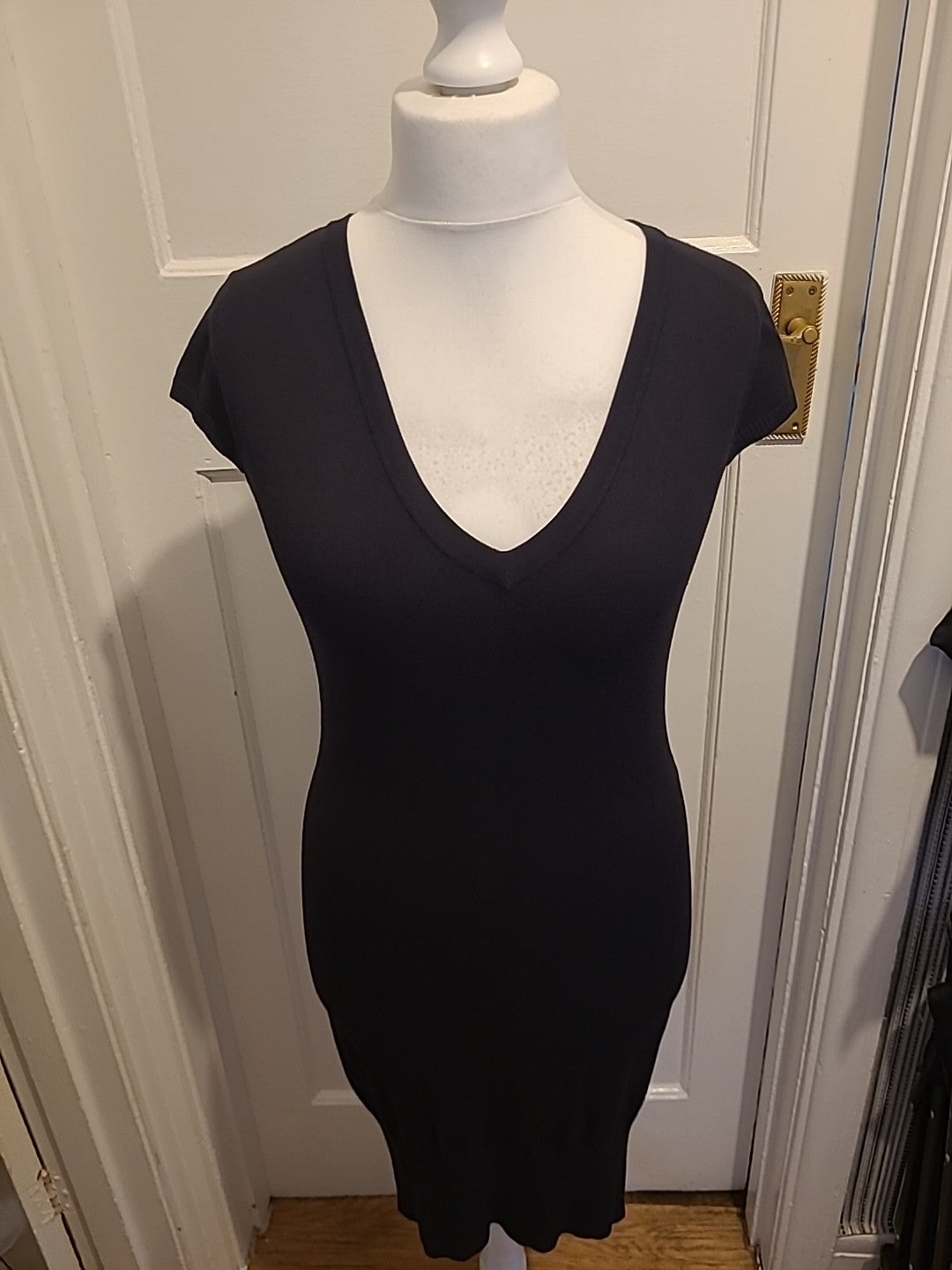 Ladies Black Dress 'Saywhat' V Neck Sleeveless