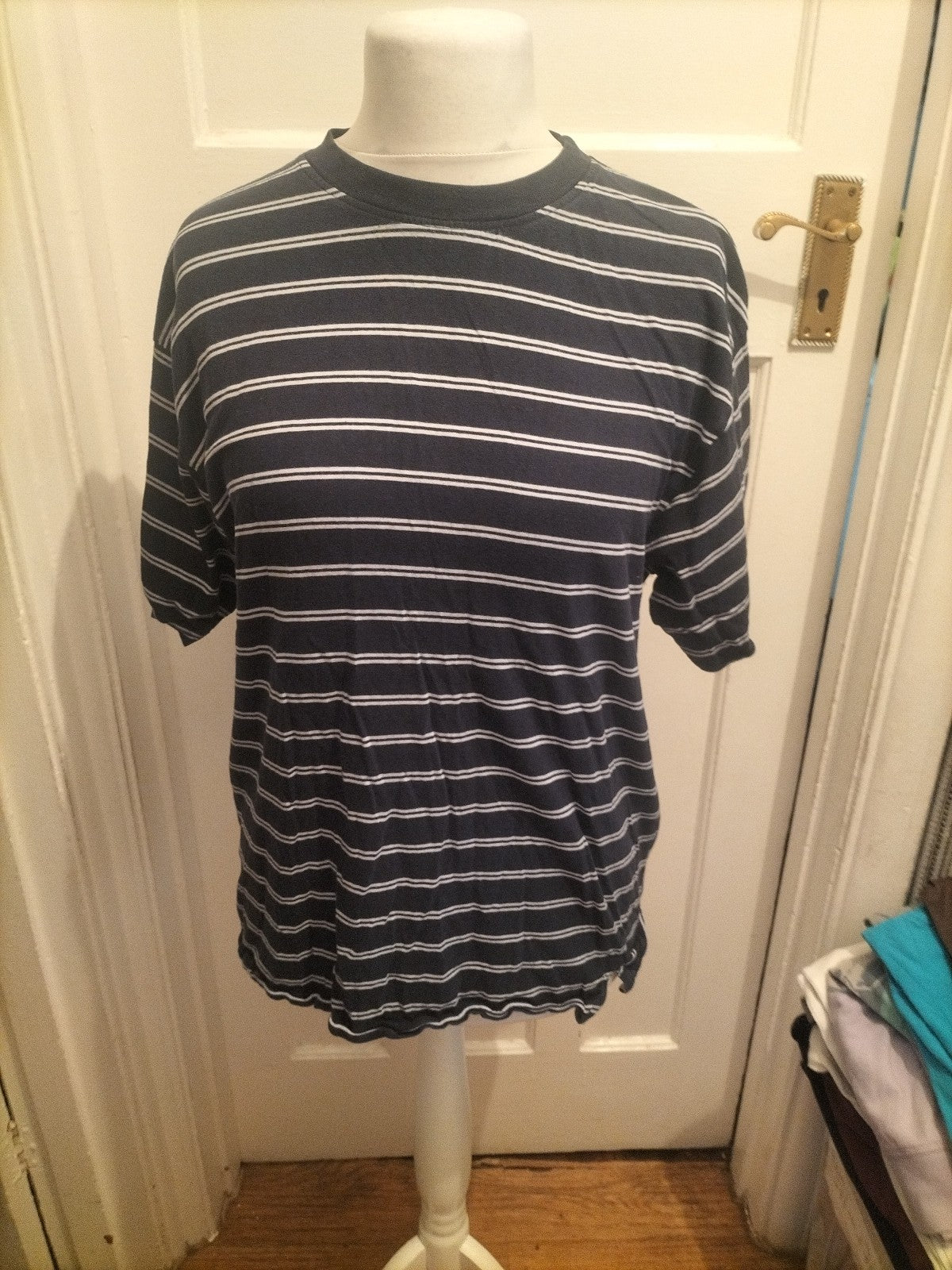 Cs Active Medium Navy Striped Short Sleeve Tshirt