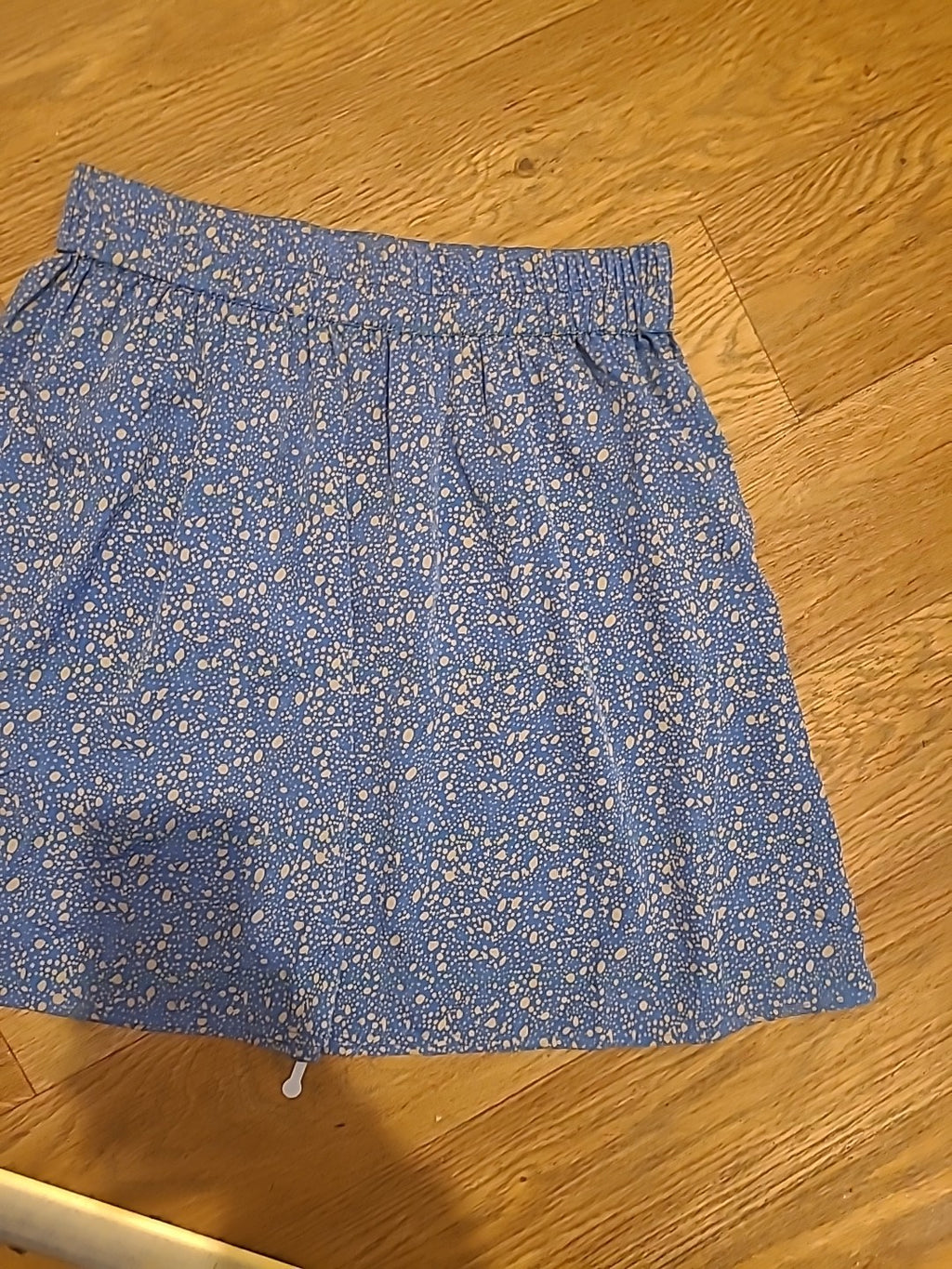 Ladies Pieces Size Medium Blue/Beige Speckled Elasticated Short Skirt