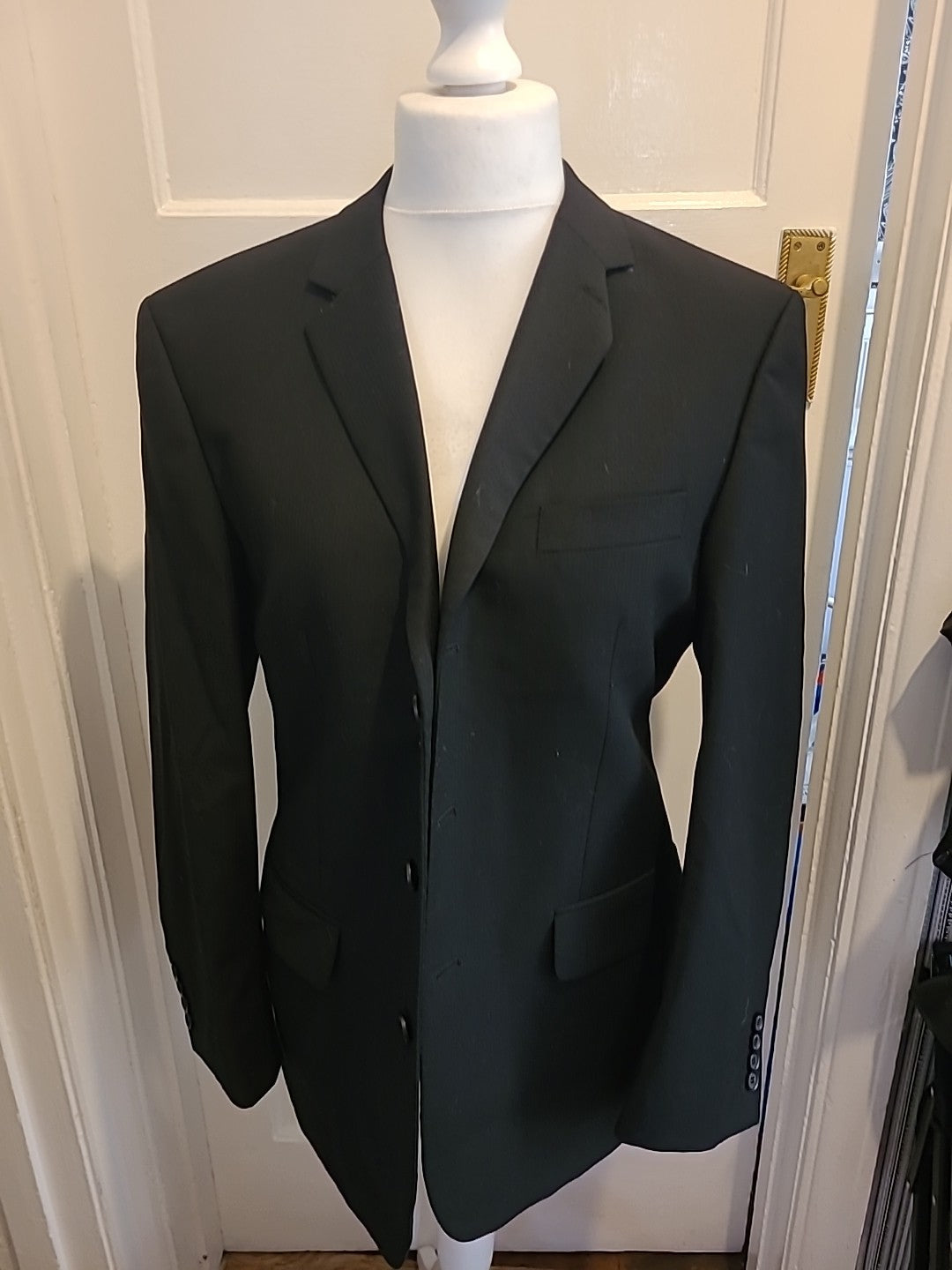 Mens Bhs Size 40R Black Lined Padded Jacket