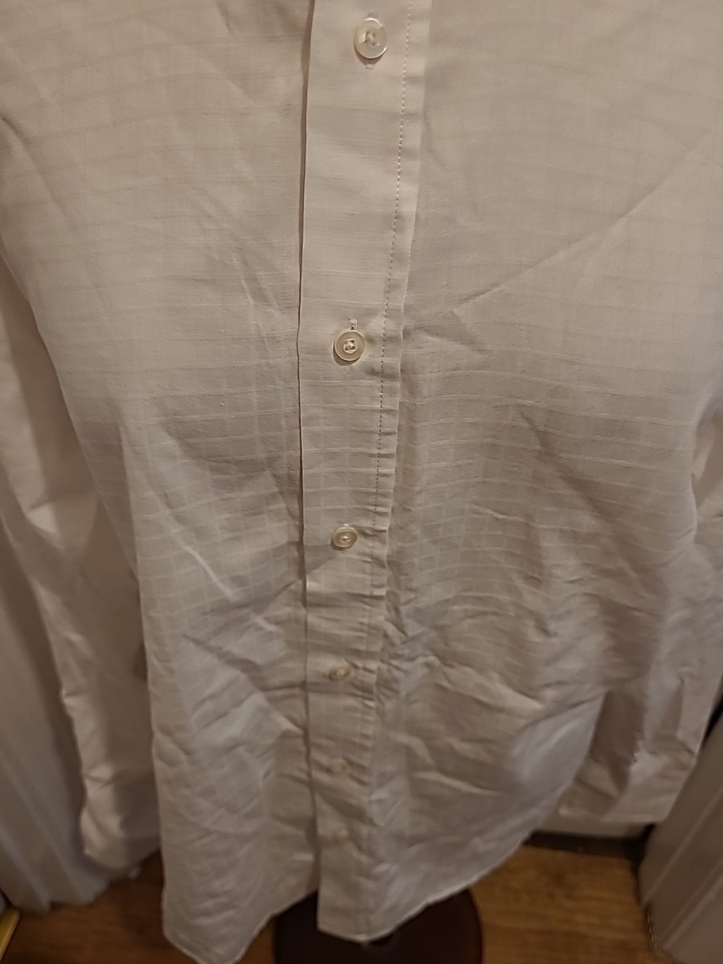 Mens Ben Sherman Size 16" White Long Sleeved Shirt
