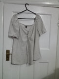 Ladies Seasty Curve 1xl Off White Short Sleeved Top