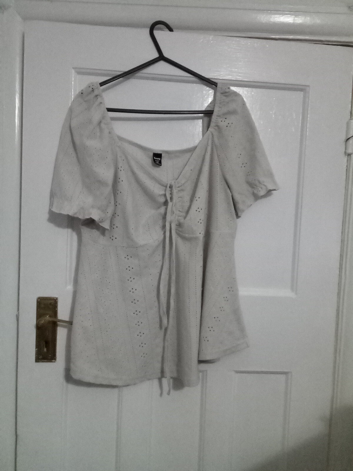 Ladies Seasty Curve 1xl Off White Short Sleeved Top