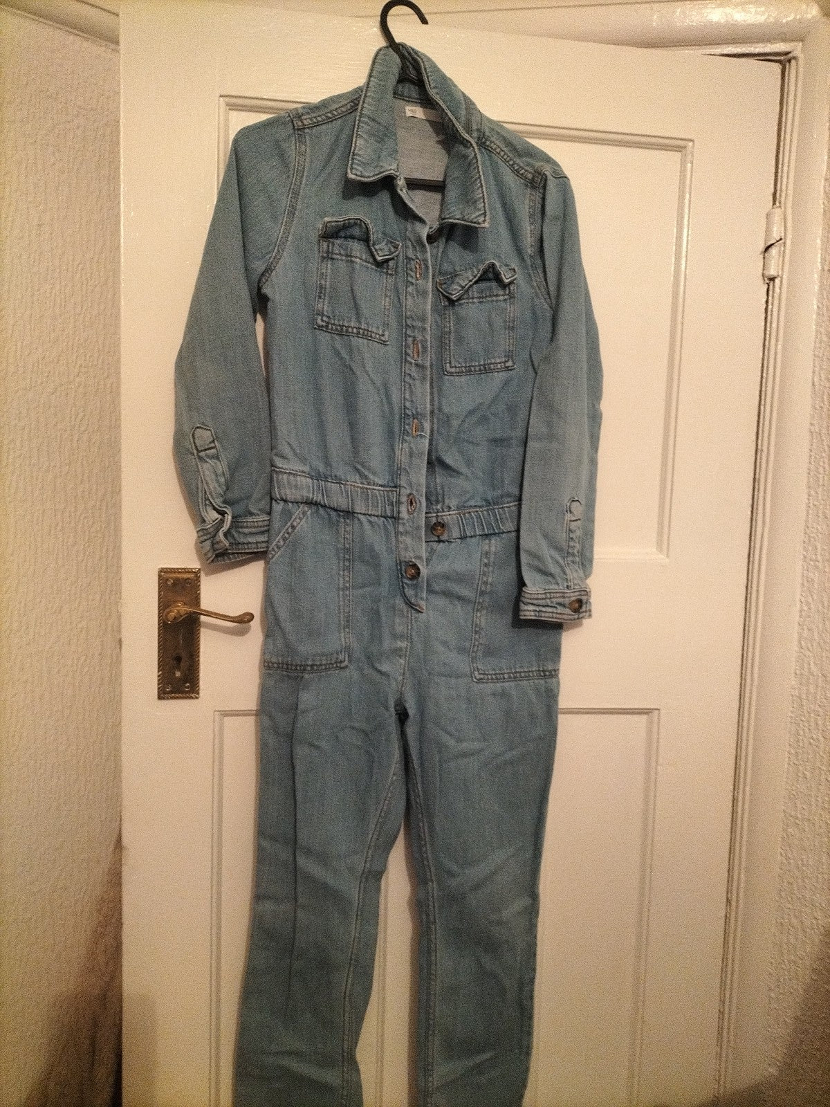Girls Marks And Spencer Size 10-11 Years Denim Jumpsuit