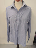 Jaeger 16 Blue Modern Long Sleeve Shirt Marked Neck
