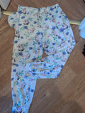 Nutmeg 16-18 White Floral Elasticated Pyjama Bottoms