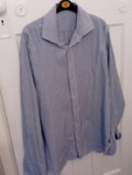 Mens Blue Check Long Sleeved Shirt Size XL
