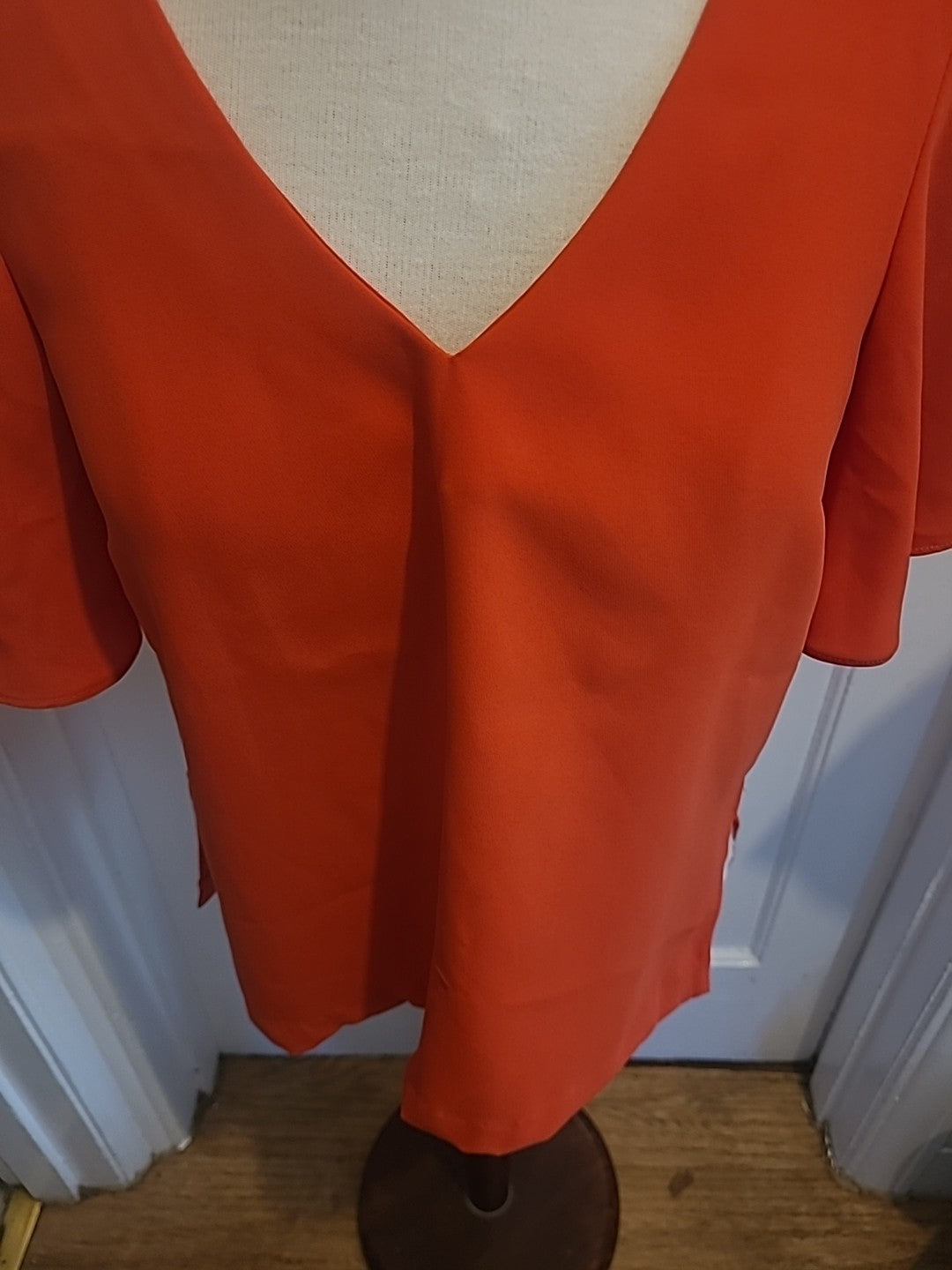 Ladies H&M Size 6 Orange Short Sleeved Oversized Tshirt Blouse