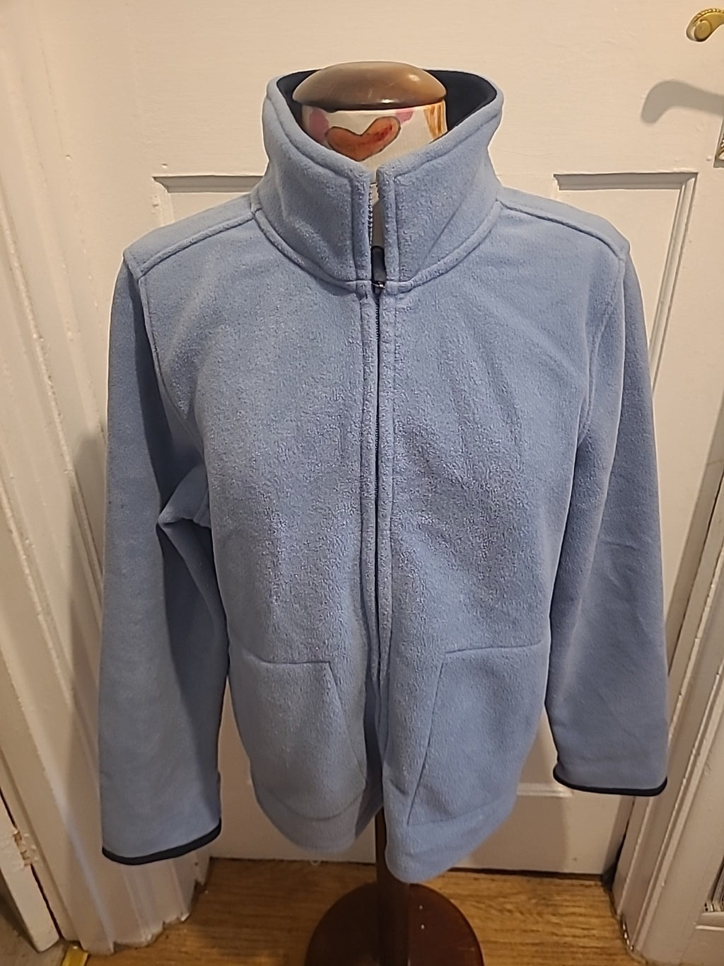 Mens B.C Clothing Size Large Blue Zip Through Warm Jacket