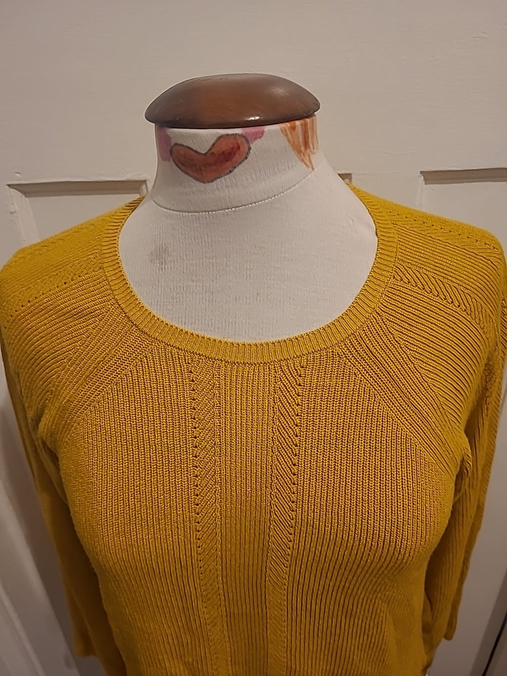 Ladies Per Una Size 12 Dark Gold Long Sleeved Heavy Blouse