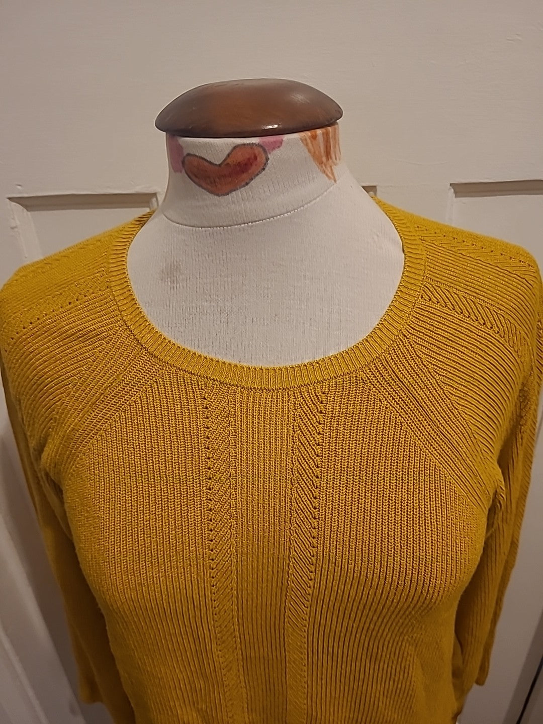 Ladies Per Una Size 12 Dark Gold Long Sleeved Heavy Blouse