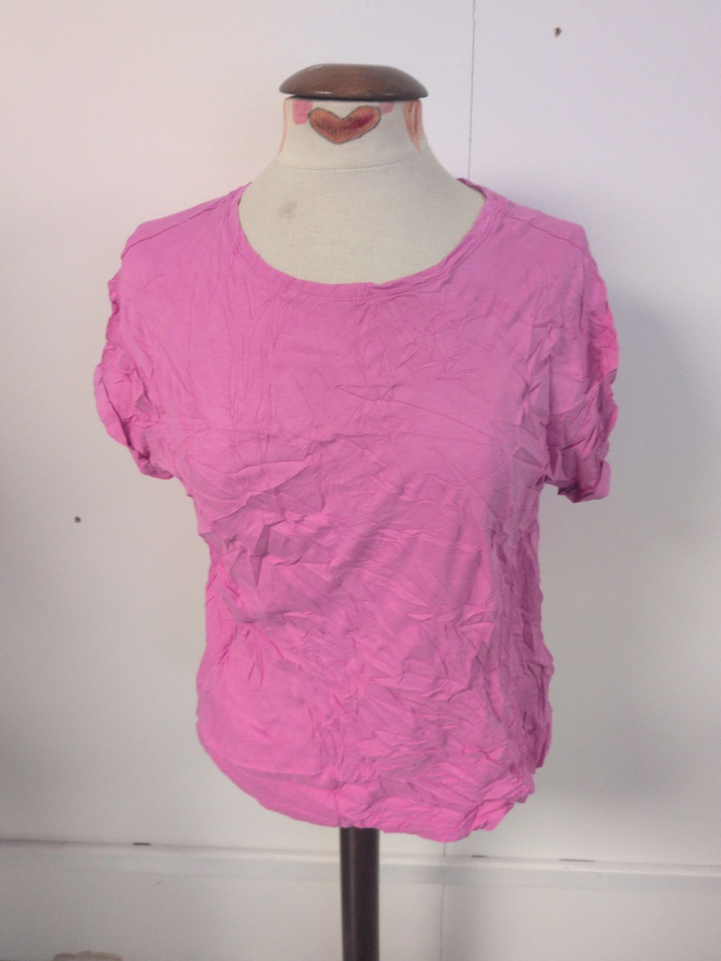 Ladies Marks And Spencer Size Medium Pink Short Sleeve Tshirt