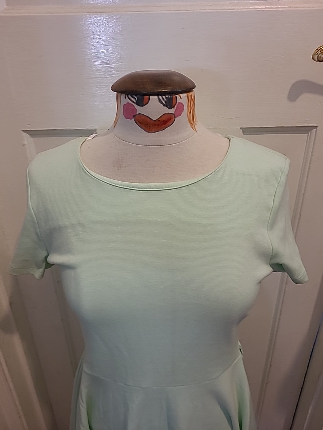 Brand New Ladies H+M Size Medium Mint Green Short Sleeved Dress