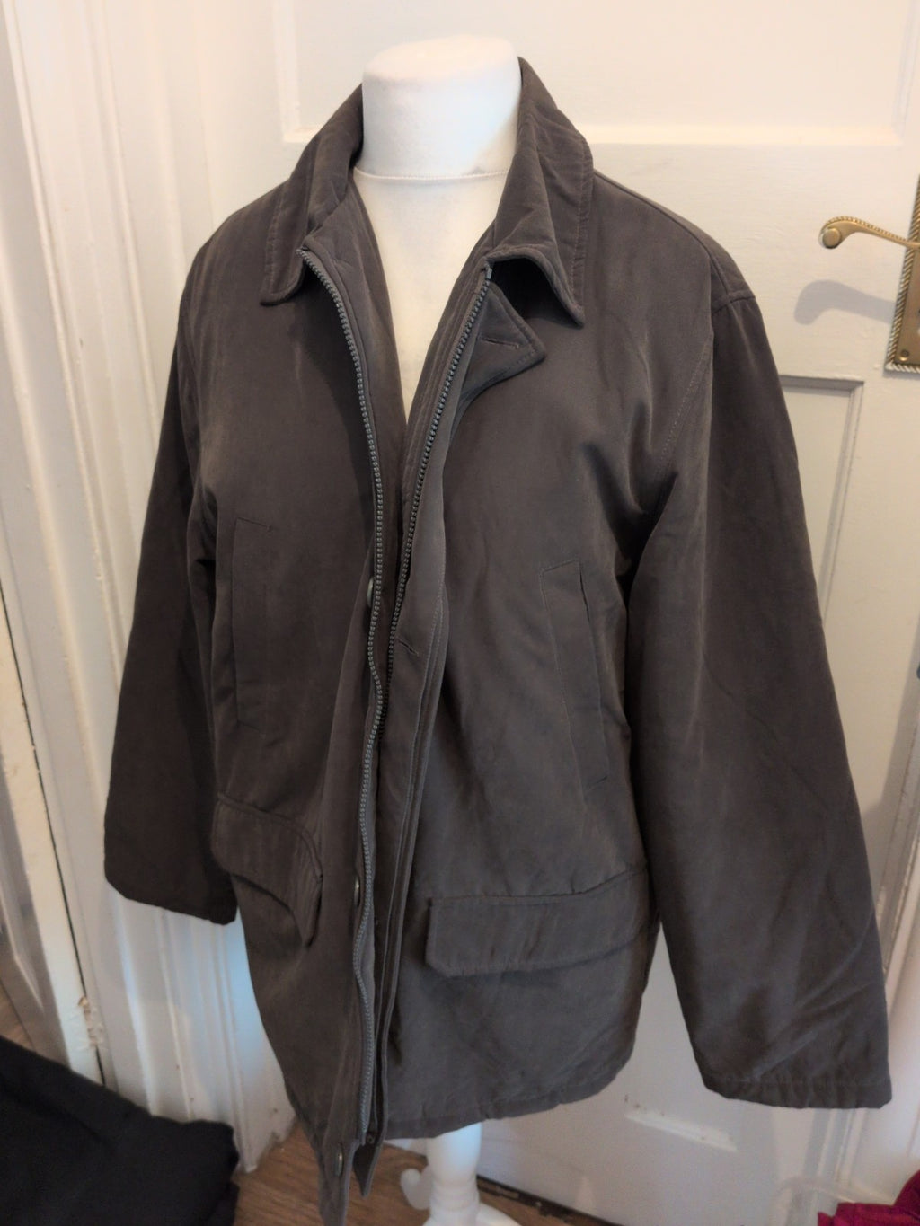 Carson Medium Dark Green/Grey Full Zip Lined Jacket