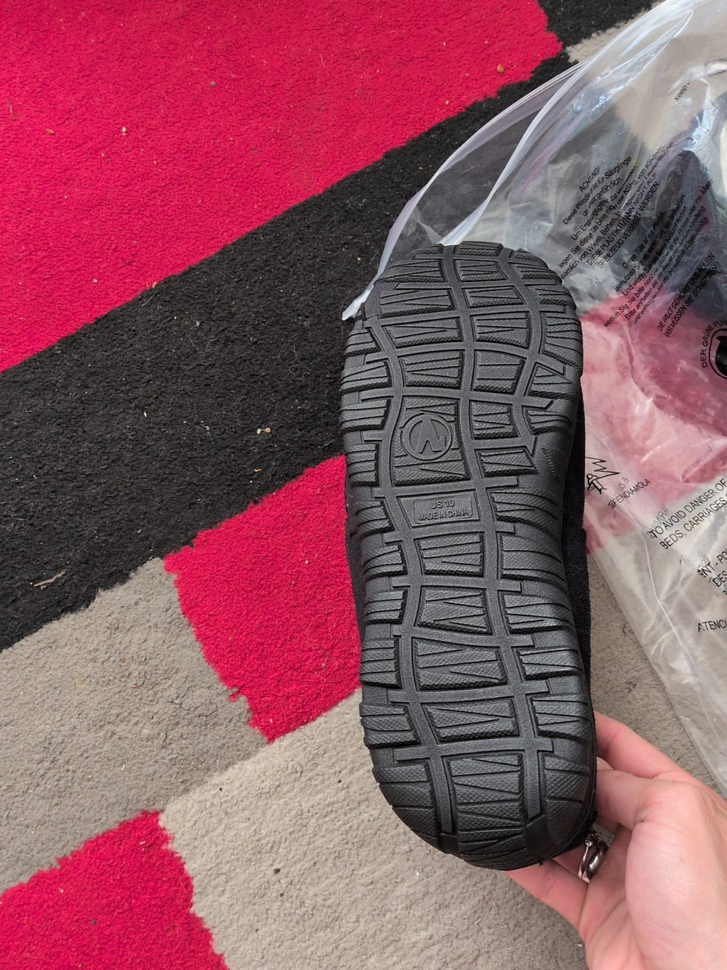 Brand New US 10 Black Slippers