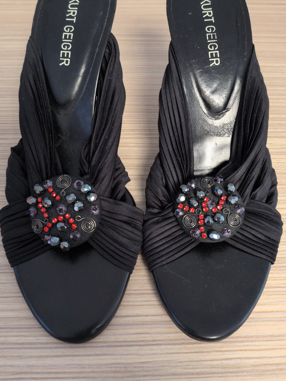 Kurt Keiger EU 36 Black With Diamonte Heels