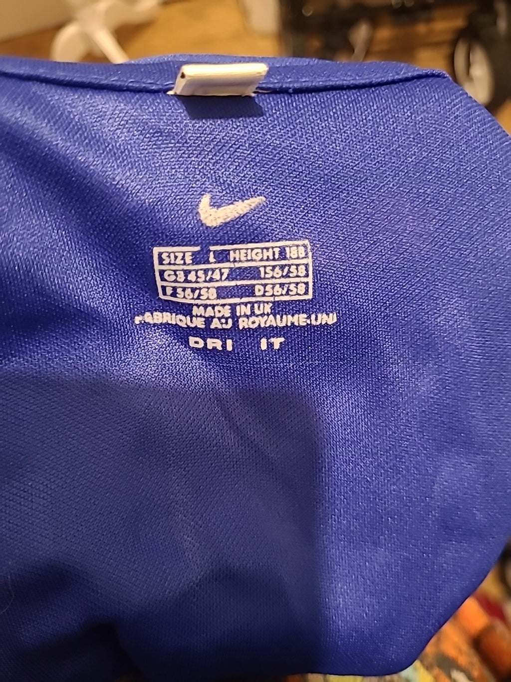 Mens Nike Size Medium Dri Fit Brazil Blue "Ronaldo" Shirt