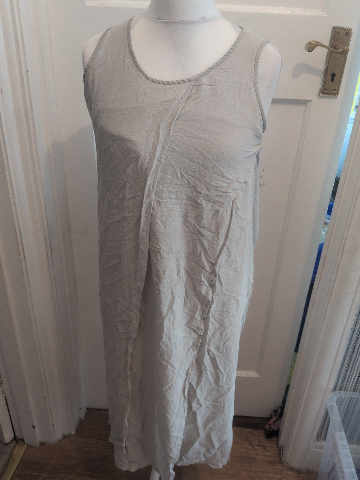 Sara Sturgeon 3 Grey Lined Sleeveless Dress
