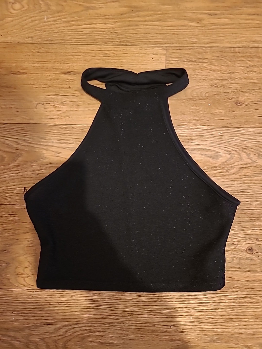 Ladies Shein Size XS Black Shimmer Cowl Neck Top