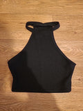 Ladies Shein Size XS Black Shimmer Cowl Neck Top