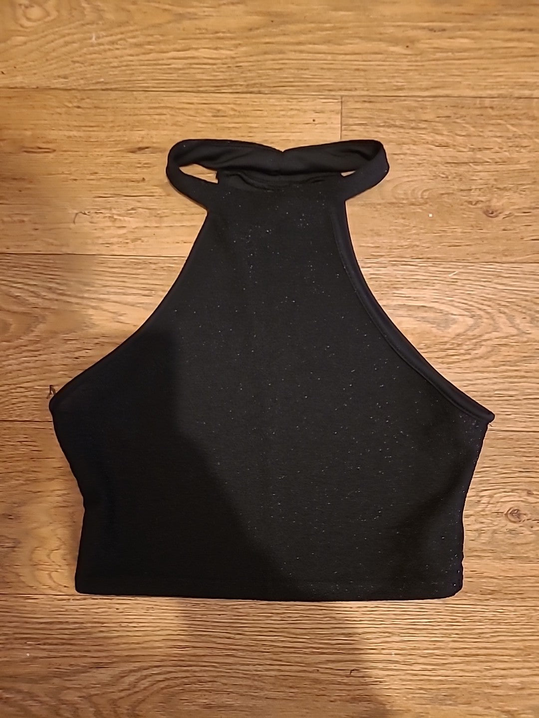Ladies Shein Size XS Black Shimmer Cowl Neck Top