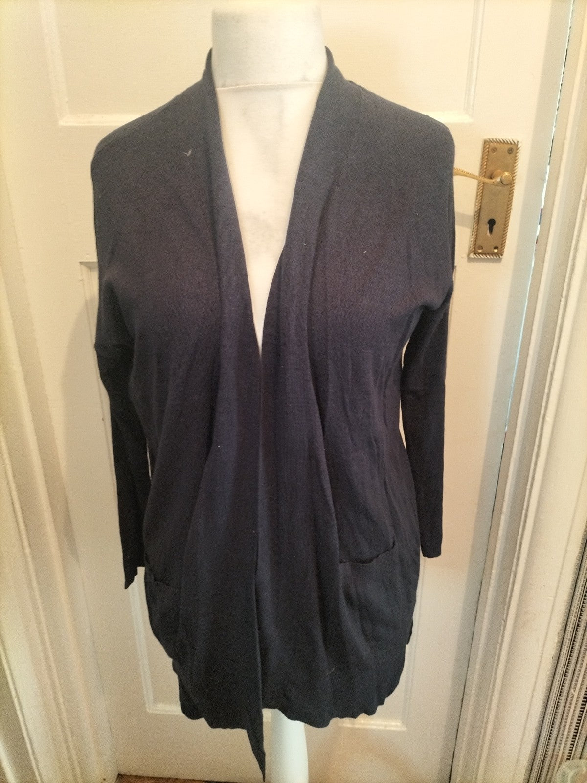 Ladies Primark Size 10 Dark Navy Long Sleeved Cardigan