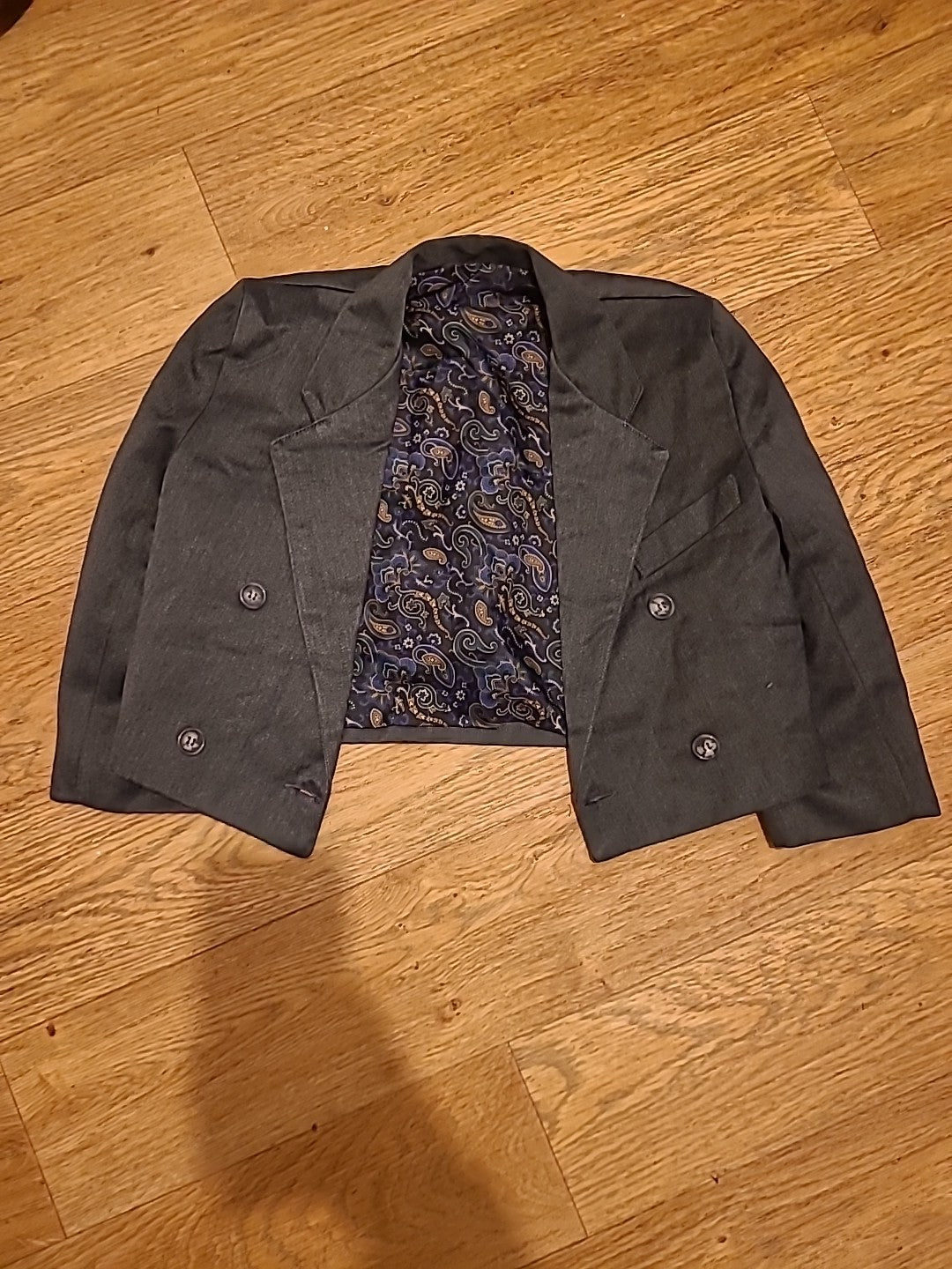 Boys Cocktail Size 7 Years Grey Long Sleeve Blazer