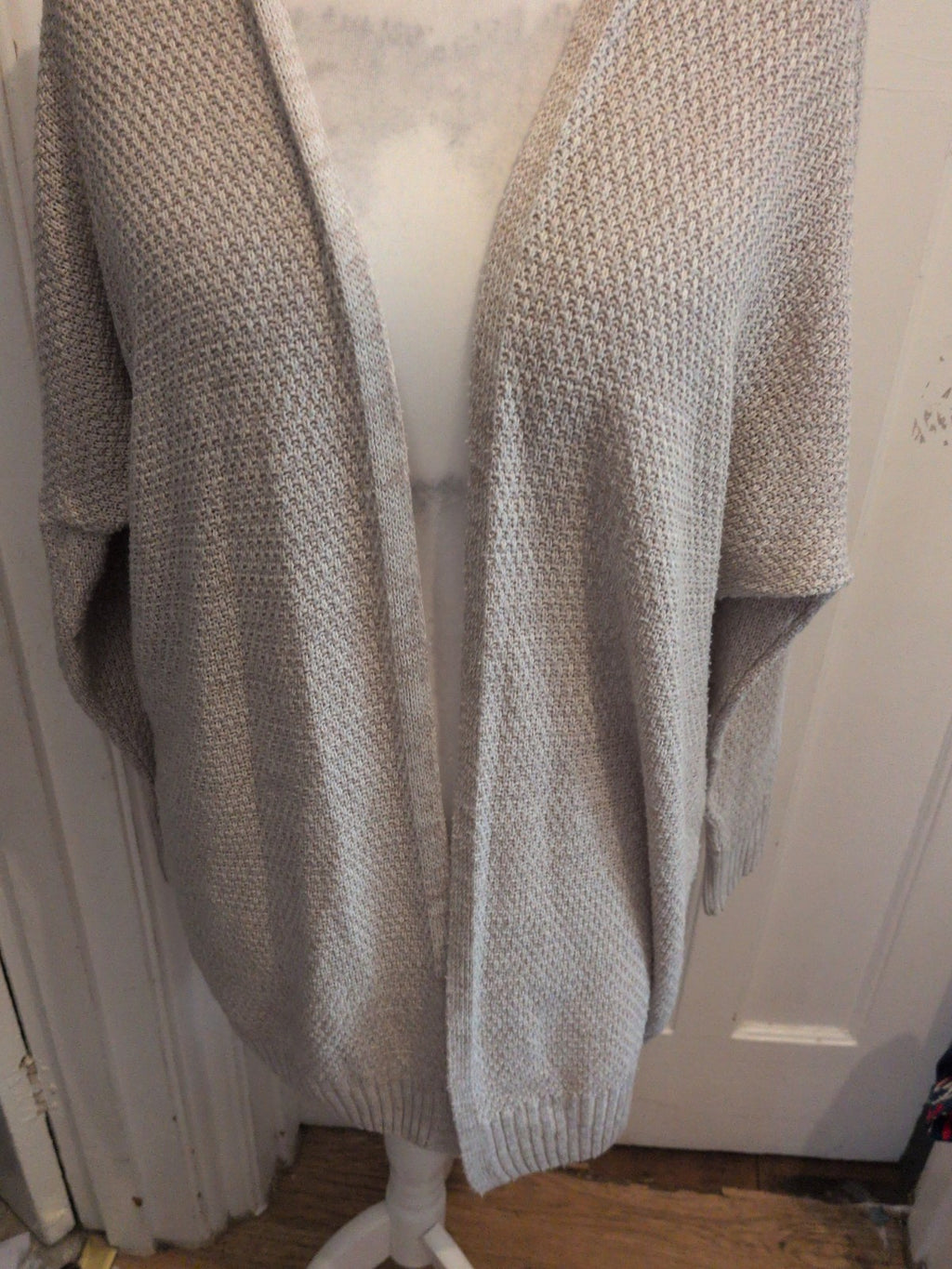 Ladies Tu 10 Grey Flax Open Knit Cardigan