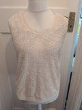 Next 12 Ivory Sleeveless Pearl Pattern Blouse