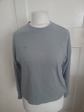 Ladies Primark Size 6-8 Bluey Grey Long Sleeved Top Heavy Bobbling