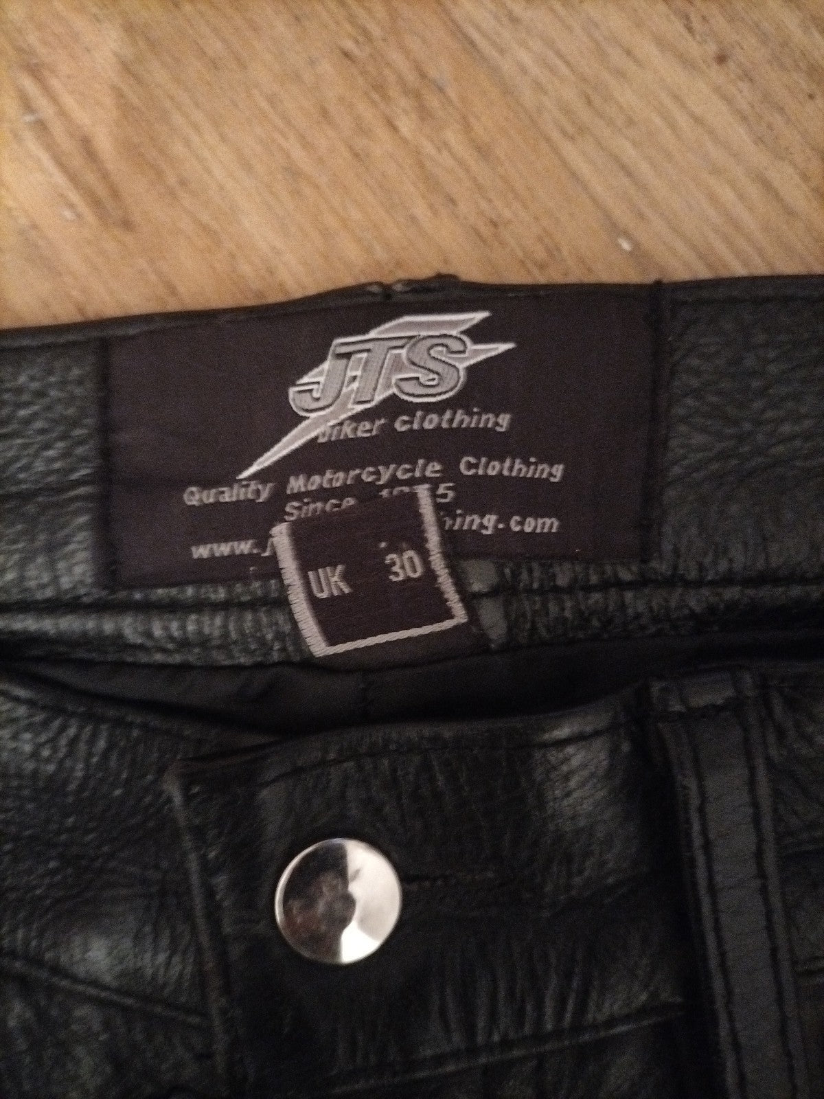JTS 30" Black Motorcycle Trousers